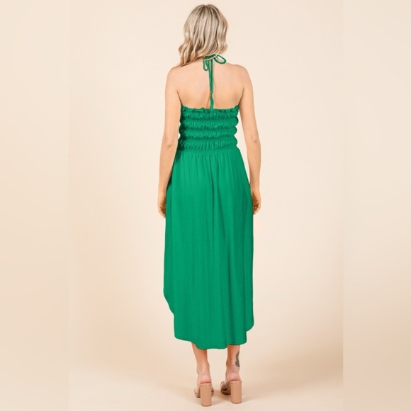 Culture Code Tie Back Shirring Dress with Pockets 10010027391 - Picture 2 of 3